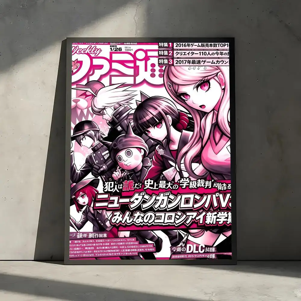 Anime Game D-DanganRonpas-S Poster For Room Wall Art Decor Waterproof Stickers For Home Bar Bedroom Decoration