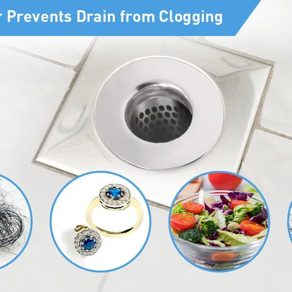 Small Tapered Stainless Steel Hair Catcher, Bathroom Sink Drain Filter for 3.05‑4.06cm Drain Holes, Bathtub Sink Accessory
