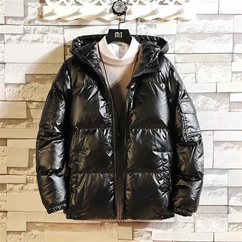 Women Winter Cotton Padded Jacket 2024 New Glossy Hooded Down Padded Jacket Korean Loose Women Men Bread Jacket Winter Parkas