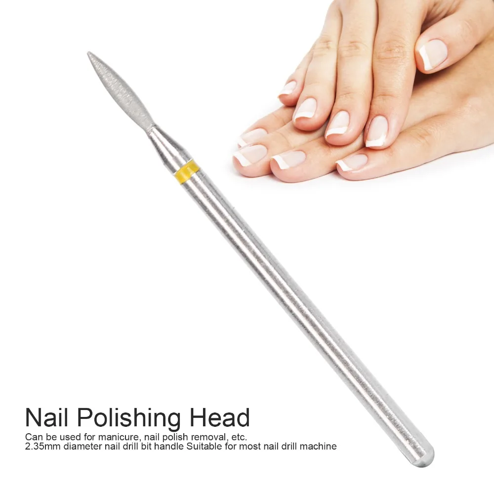 50pcs 1.8mm Shaft Nail Drill Bits Replacement Head Cuticle Bit Nail Grinding Head Cylinder Shape Nail Polishing Head For Nails