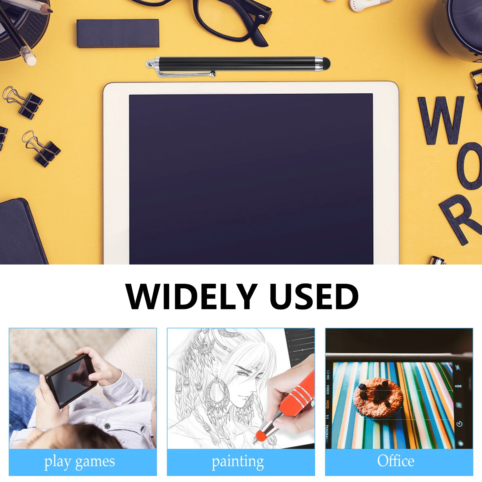 

20Pcs Touch Screen Stylus Pen Clip on Portable for Smartphone Tablet Sensitive Accurate Writing Drawing Stylus Pen