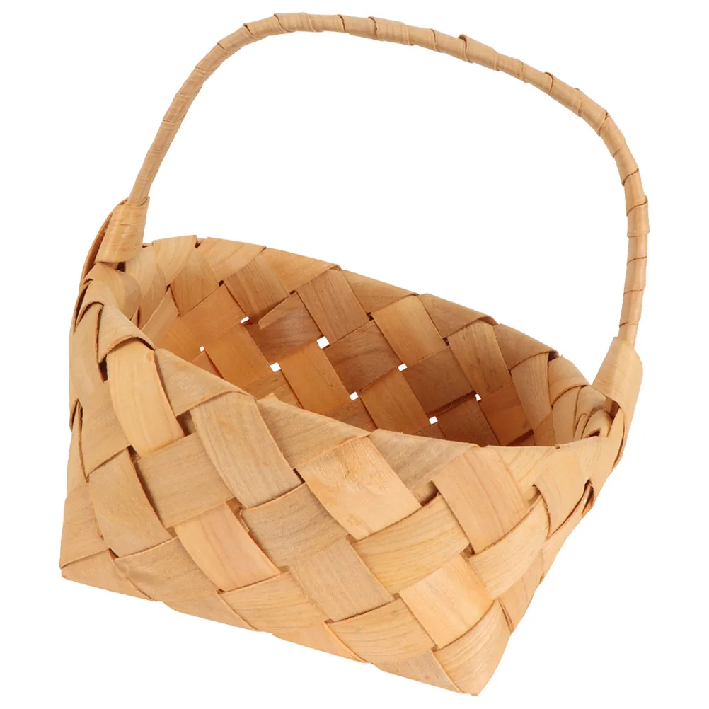 

Wedding Flower Basket Fruit Woven Holder Box Laundry Wood H made Vegetable Small Baskets H Storage Solutions Practicality