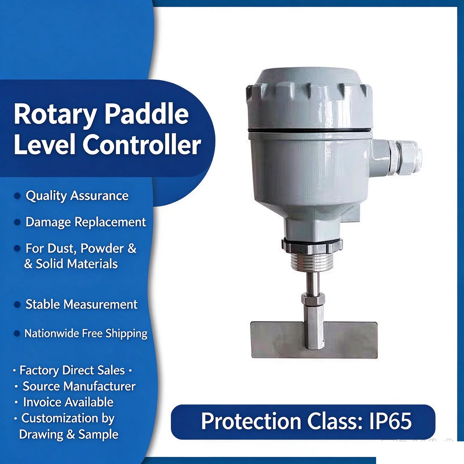 Rotary Resistance Level Switch, Rotary Resistance Level Gauge, Control Alarm, High-Temperature Explosion-Proof SR80/SE290