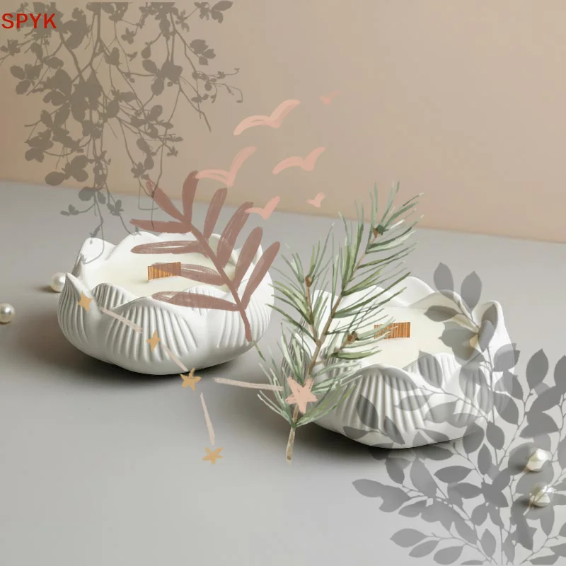 Lotus Candlestick Silicone Mold DIY Handmade Storage Box: Plaster Concrete Resin Holder Craft Casting Home Decor