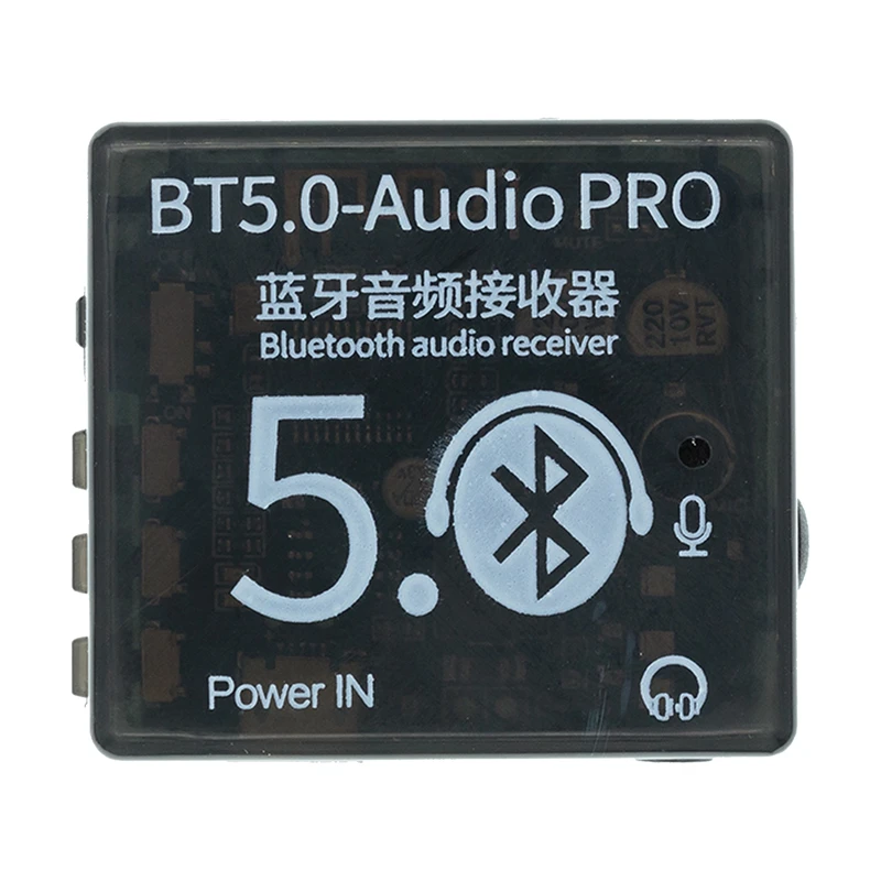 케이스가 있는 BT5.0 PRO 오디오 모듈, MP3 오디오 디코더 보드, 무손실 자동차 오디오 앰프, 마이크 포함 DIY 오디오 디코더 보드