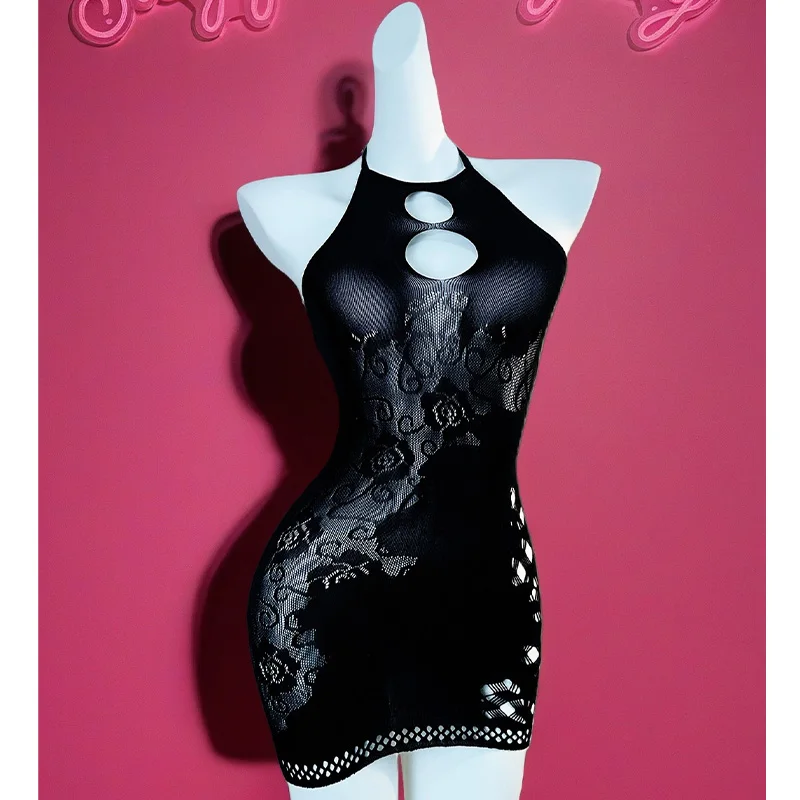 

1PC Sexy Women Fishnet Cover Up Without Bikini Hollow Out Bodycon Dress See Through Beachwear Summer Women's Swimwear DSH786