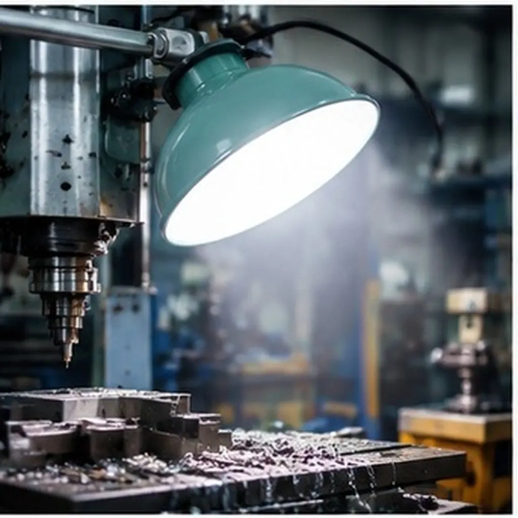 Machine Tool Lamp Shade Round Aluminum Light Cover Heat Resistant Impact Resistant Compact Factory Industrial