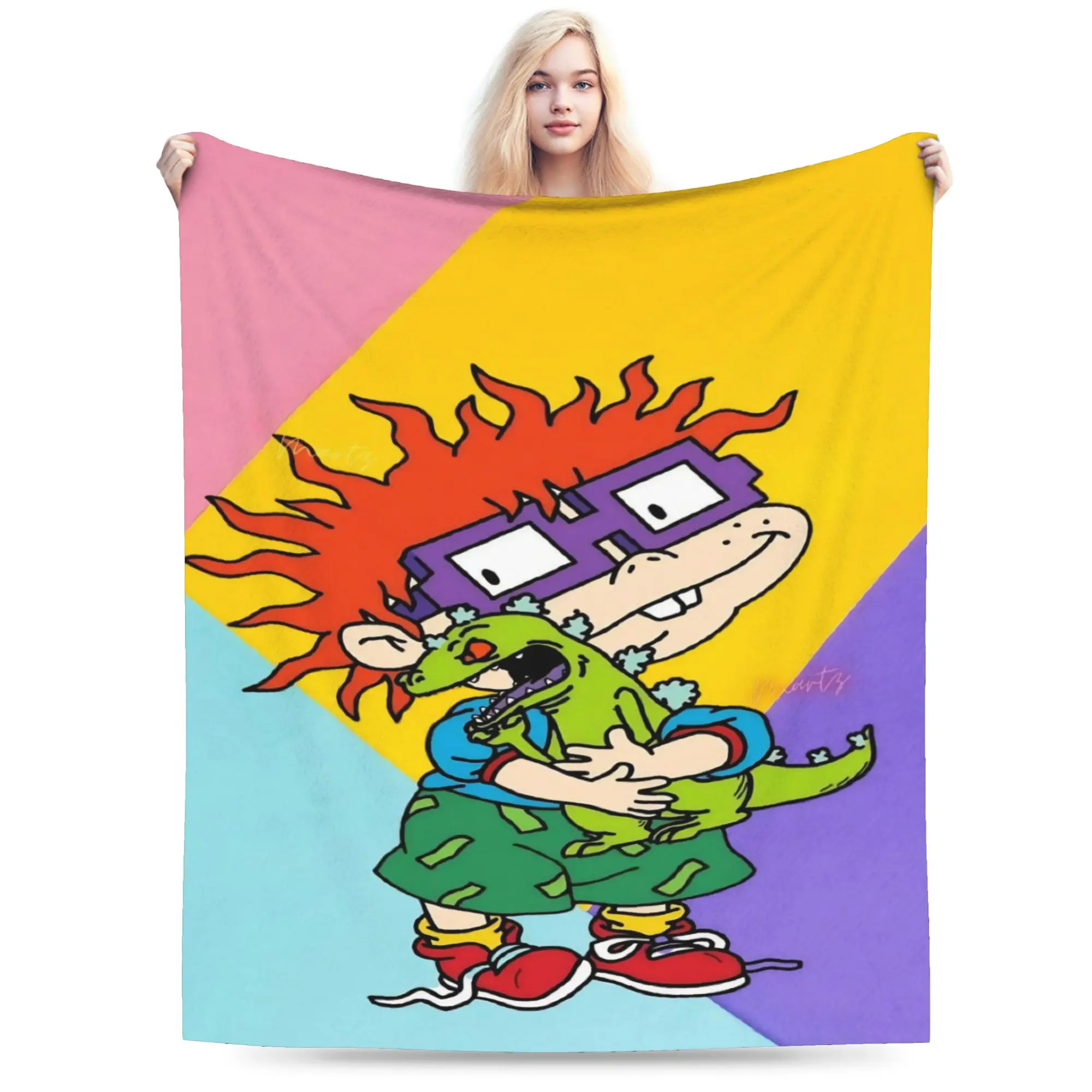 Cartoon R-Rugrats Gift Blanket For Men Women Cozy Soft  Throw Blankets for Sofa 50x60 Inches Multi-size