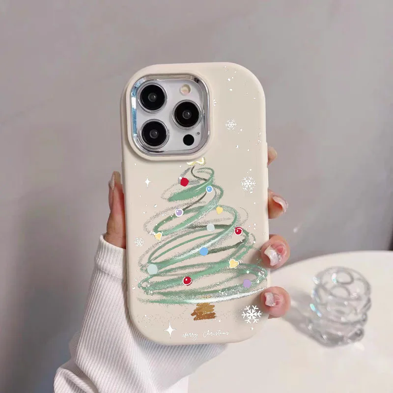 حافظة لهاتف هواوي نوفا 10 7 9 SE P30 Pro Honor 50 غطاء شجرة عيد ميلاد سعيد هدية طلاء السيليكون عدسة معدنية Fundas الكورية #4