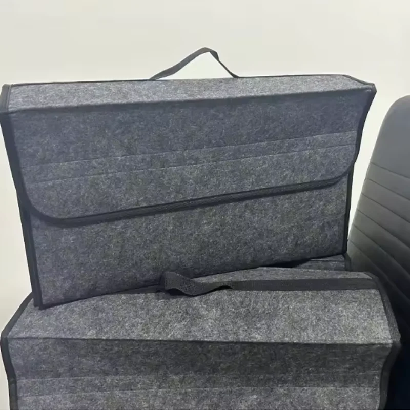 Boîte de rangement en feutre pour accessoires de voiture, grande boîte de rangement antidérapante pour coffre, organisateur d'outils, sac de rangement pour voiture