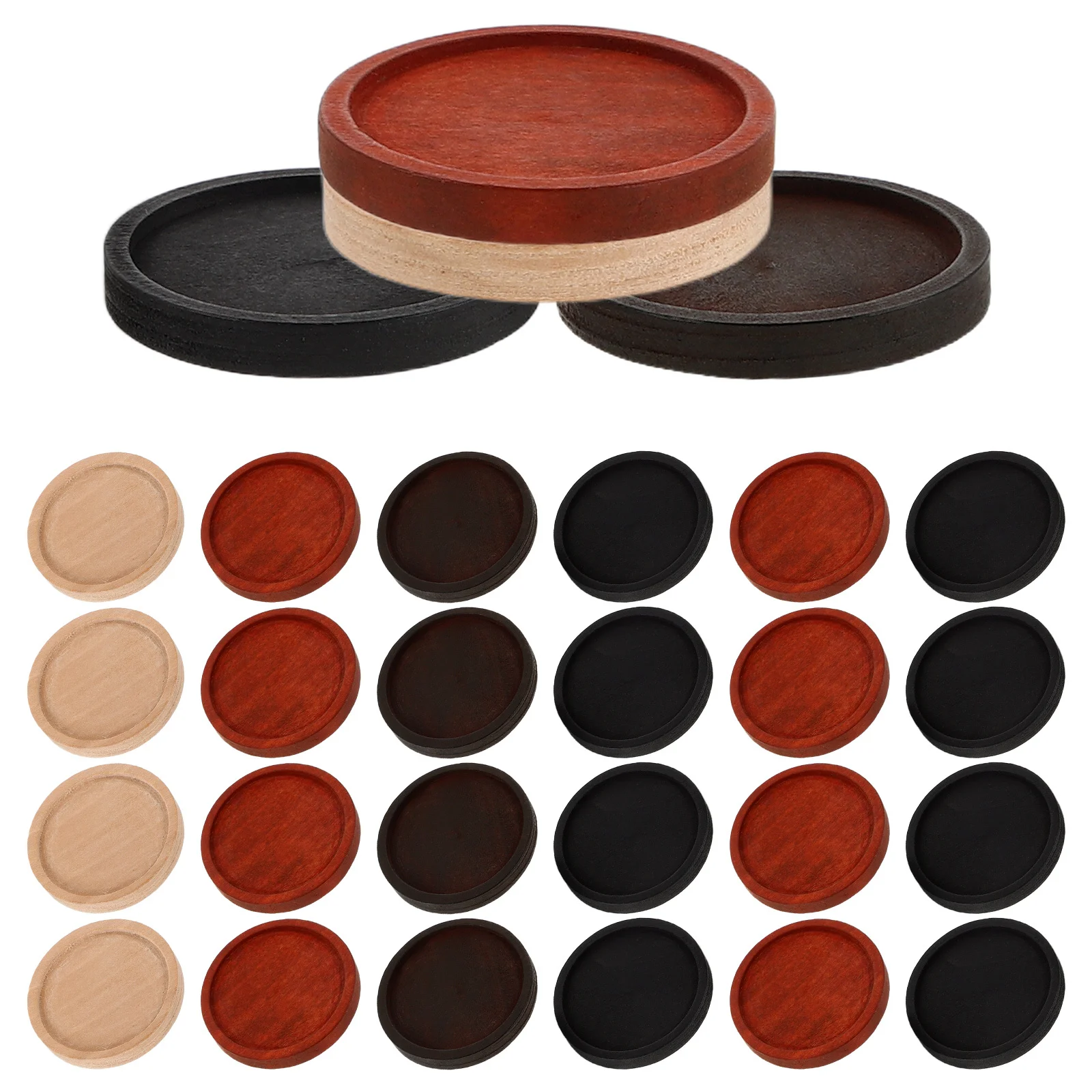 

40pcs Round Tray Vintage Miniature Dish For Jewelry Display Diy Vintage Decorative Tray Craft Home Decor Small Serving Platter