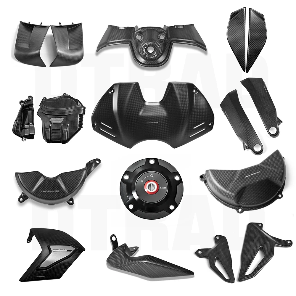 2022-2024 For DUCATI Panigale V4 V4S V4R SP2 Motorcycle Body & Frame Real Carbon Fiber Small Fairing Kits Modified Plain Matte