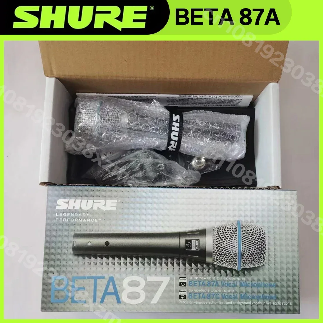 SHURE BETA 87A  High Quality Vocal Dynamic Super Cardioid Beta 87A Condenser Microphone Shure Wired Vocal Mic