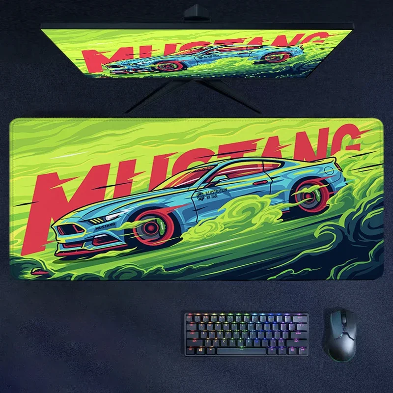 Mouse Pad Super Coupe Illustratio Print Large Keyboard Mats Non-slip Xxl Mousepads Sports Car Custom Pc Deskmats Gamer Carpets