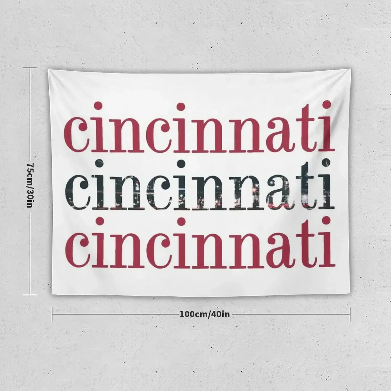 Cincinnati Tapestry Aesthetic Room Decoration Decoration Aesthetic Outdoor Decoration Wall Deco Tapestry