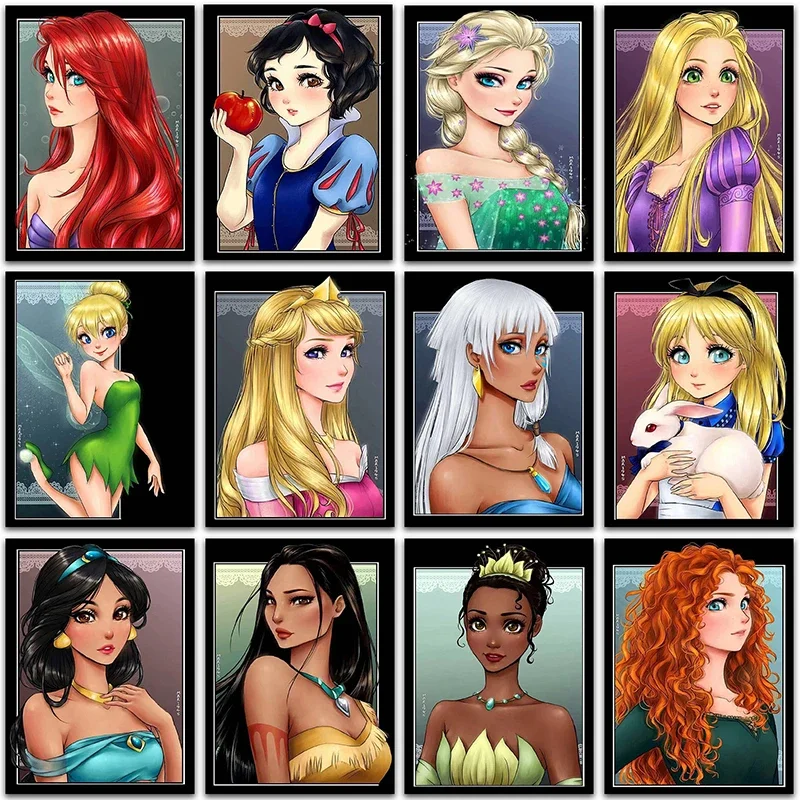 5D الماس اللوحة ديزني الأميرة فتاة المجمدة سنو وايت الجان ديكور المنزل الفن كامل مربع ومستدير فسيفساء التطريز عبر غرزة