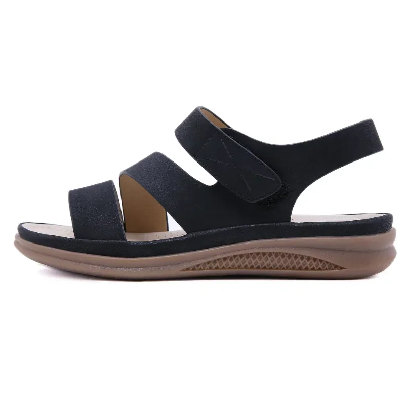 Women Casual Sandals Comfortable Soft Slippers Wedge Platform Sandals Female Retro Flat Platform Open Toe Outdoor Beach Shoes