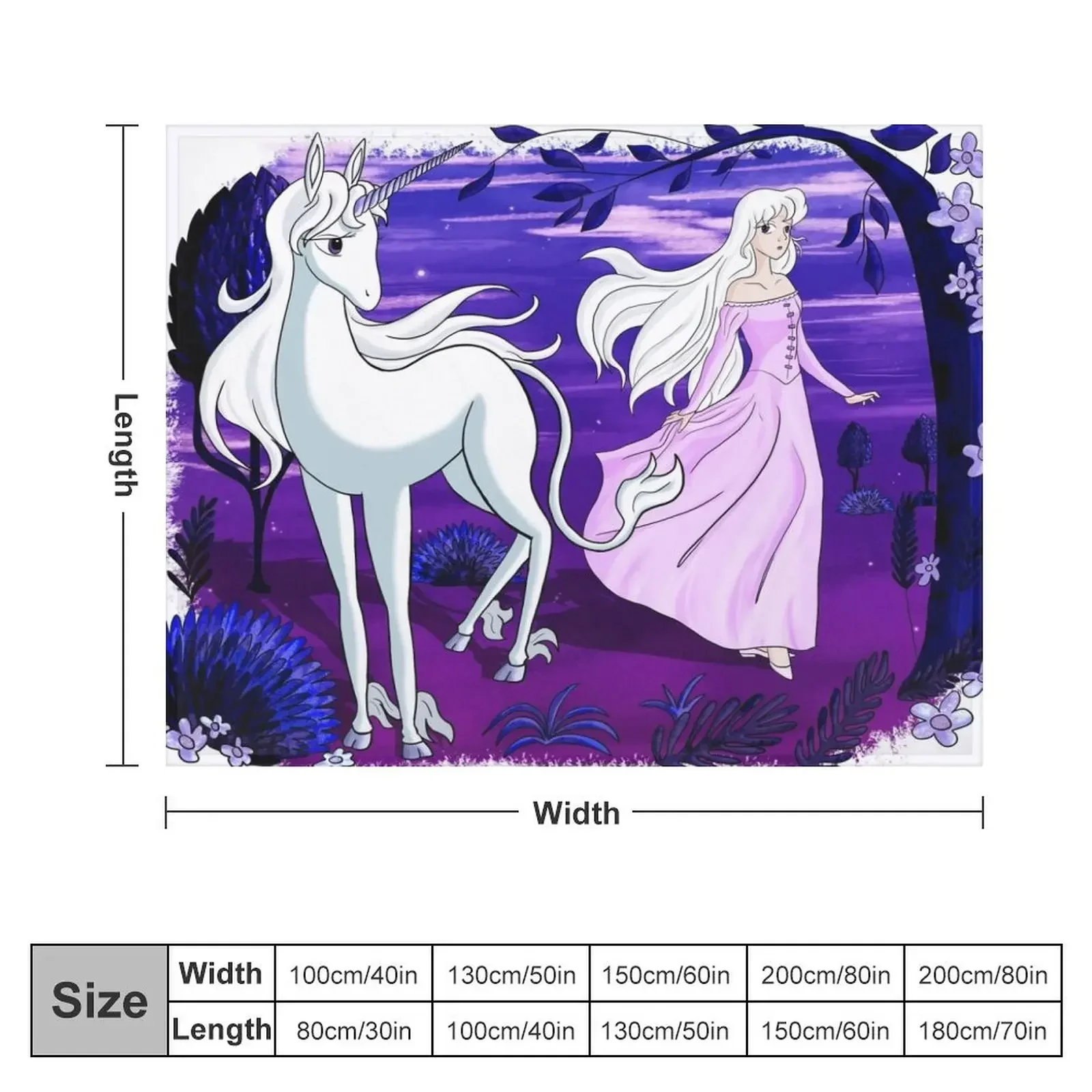 The Last Unicorn Lady Amalthea Throw Blanket Decorative Throw bed plaid Nap Blankets For Baby Blankets