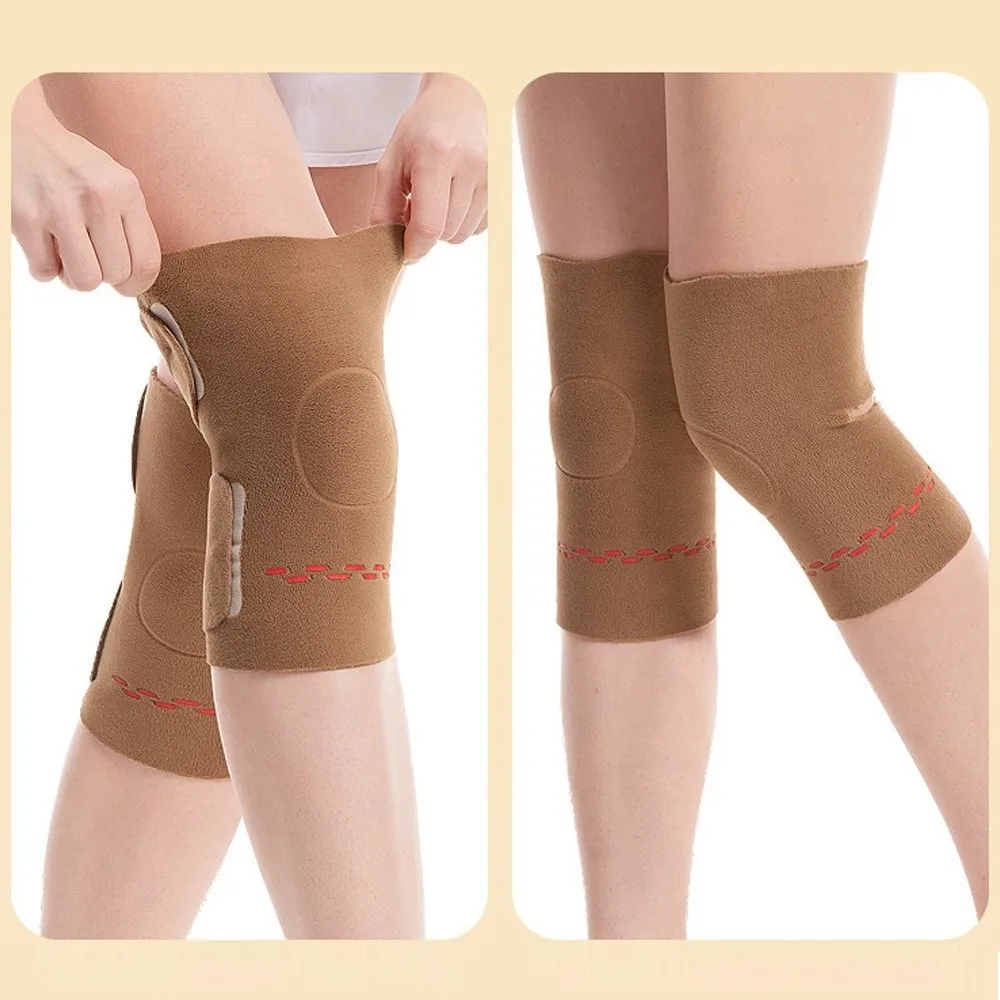 Fashion Windproof Knee Warmers Double Side Cold Proof Warm Knee Protector Thickned Knee Pads Autumn Winter