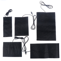1 Set USB Electric Heated Jacket Heating Pad Outdoor Themal Warm Winter Heating Vest Pads For DIY Heated Clothing 5sheet ED
