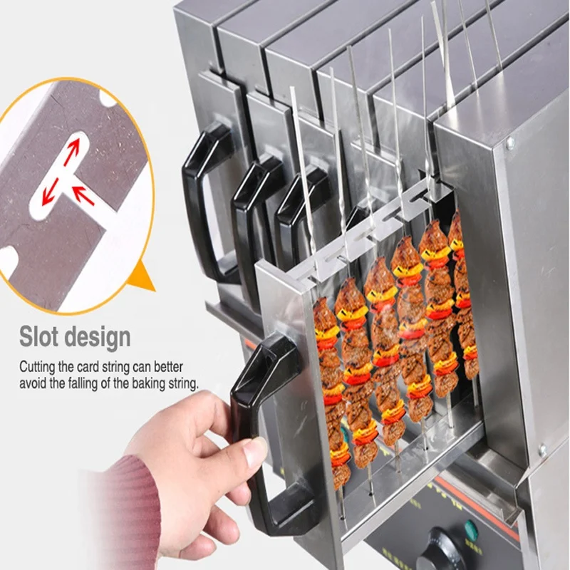 

Automatic Making Machine Skewer Chicken Doner Maker Stick Electric Grill Vertical Meat Roasting Kebab Machine