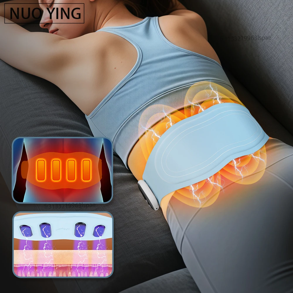 Cinturón masajeador Abdominal eléctrico 2026, escultor tonificador de cintura, vibración y compresa caliente para ejercicio del vientre, soporte para relajación muscular