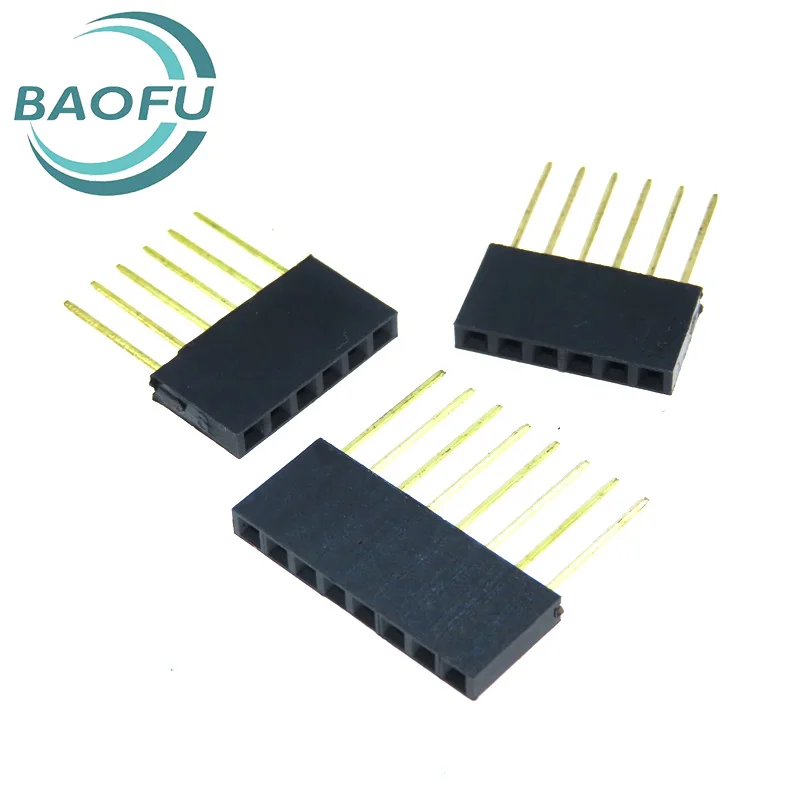 10pcs Arduino specific single pin length 11mm, female socket extended 2.54 pin spacing 4p/6p/8p/10P