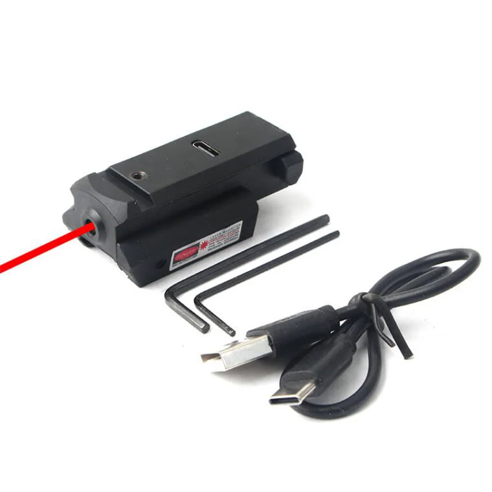 Imagem -02 - Visão Laser Infravermelha Mini Ponto Usb Recarregável para 20 mm Picatinny Ferroviário com Ponto Vermelho Ambidestro Ferramentas de Teste de Visão Laser 1pc