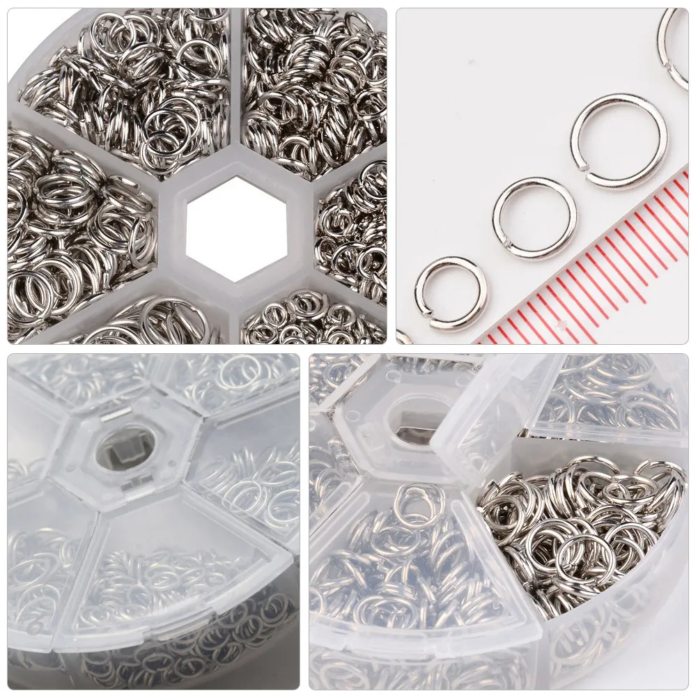 1Set Premium Jewelry Making Jump Ring Set Assorted Sizes Open Jump Rings for DIY Necklace Bracelet Earring Craft Supplies