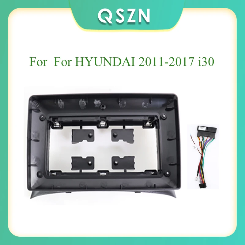 

9 Inch 2 Din Car Radio Fascia Fascias Panel Frame CD DVD Dash Audio Interior For HYUNDAI 2011-2017 i30