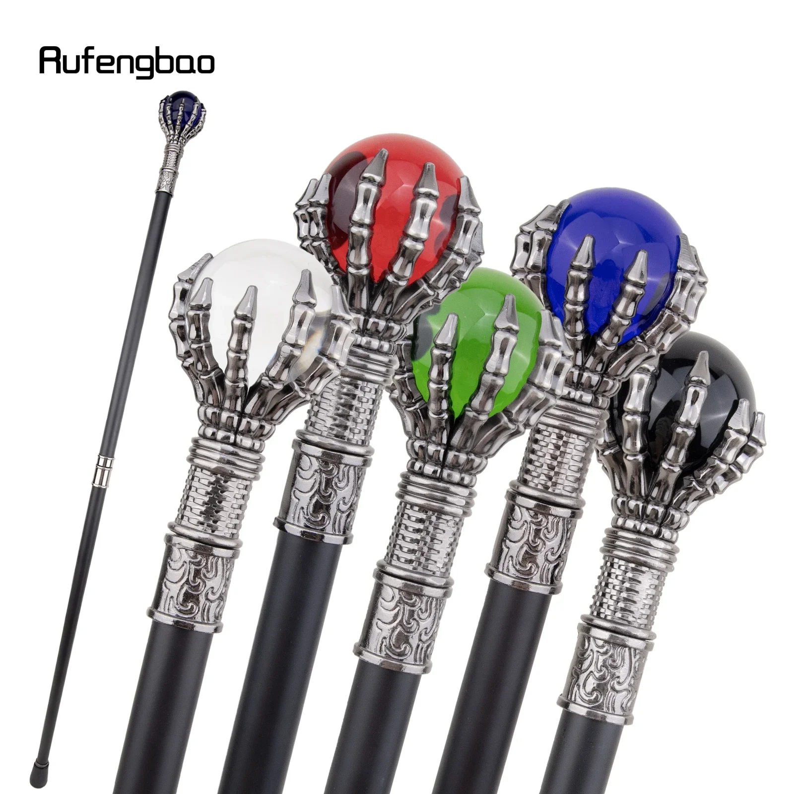 Colorful Glass Ball Steampunk Walking Cane Fashion Decorative Stick Crosier Knob Walking Stick 93cm  Performance Stage Cane