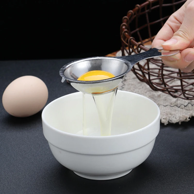 Egg White Separator Stainless Steel Tools Eggs Yolk Filter Gadgets Kitchen Accessories Separating Funnel Spoon Divider Utensils