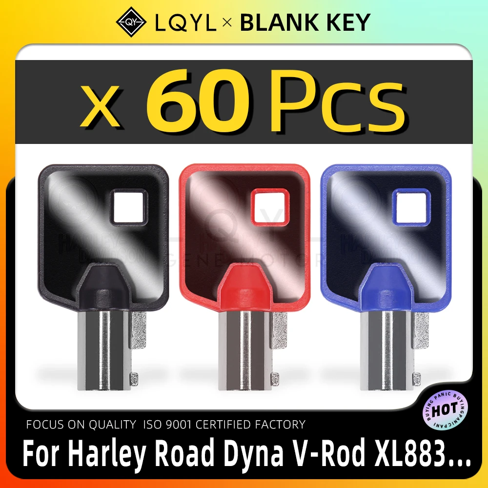 

60 шт. новый пустой ключ для замены ключей для Harley Touring Street Glide Road Glide Road King Dyna Softail Fat Boy V-Rod XL 883 1200 X4