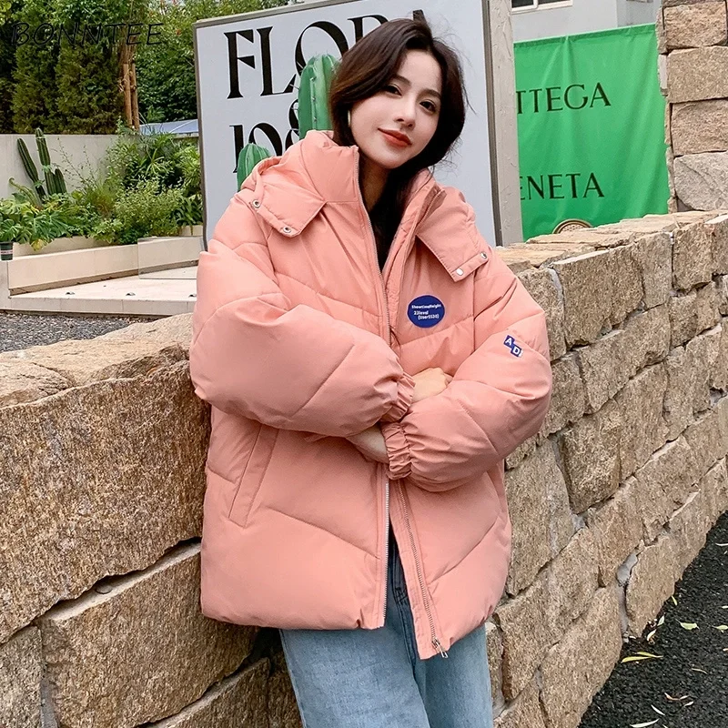 Thickening Parkas Women Hooded Autumn Winter Coldproof Design Baggy Coats Trendy All-match Aesthetic Temper Classic Ulzzang New