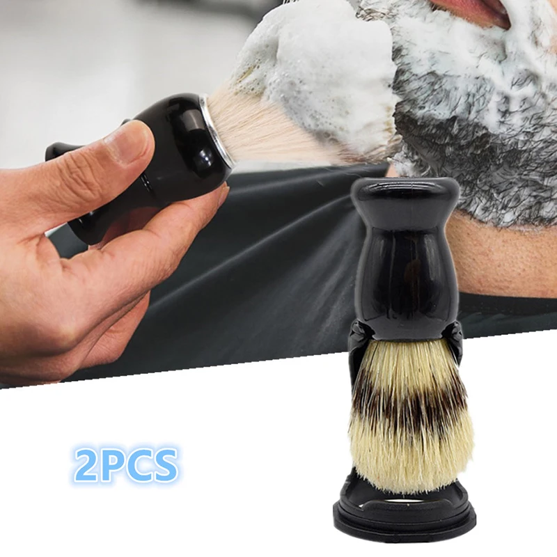 

Professional Soft Boar Bristle Wood Beard Brush Hairdresser Shaving Tool Men Mustache Comb Kit Shaving Stand Holder Set