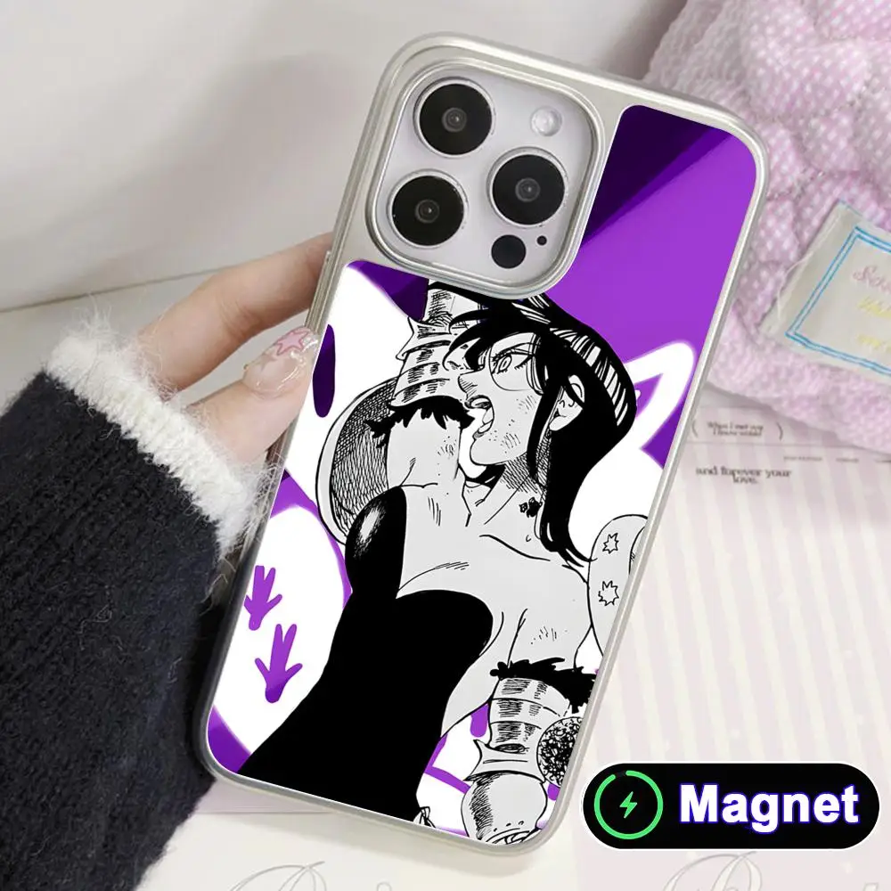 Seven Deadly Sins Merlin Phone Case for iPhone 17 16 15 14 13 12 11 Air Pro Max Plus Electroplated Silver Magnet Cover - view 4
