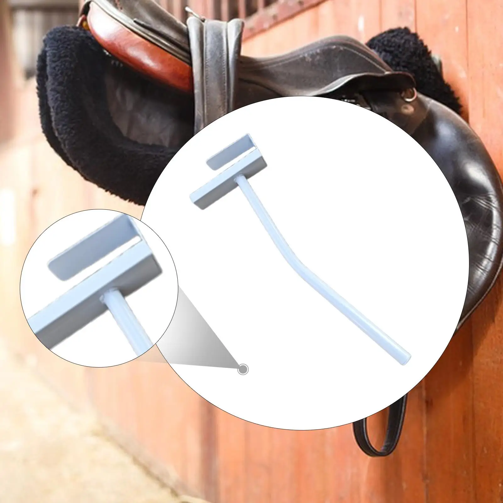 Porta selle per cavalli da appendere a parete o porta, organizer per rimorchi, stabile, Barns, bianco