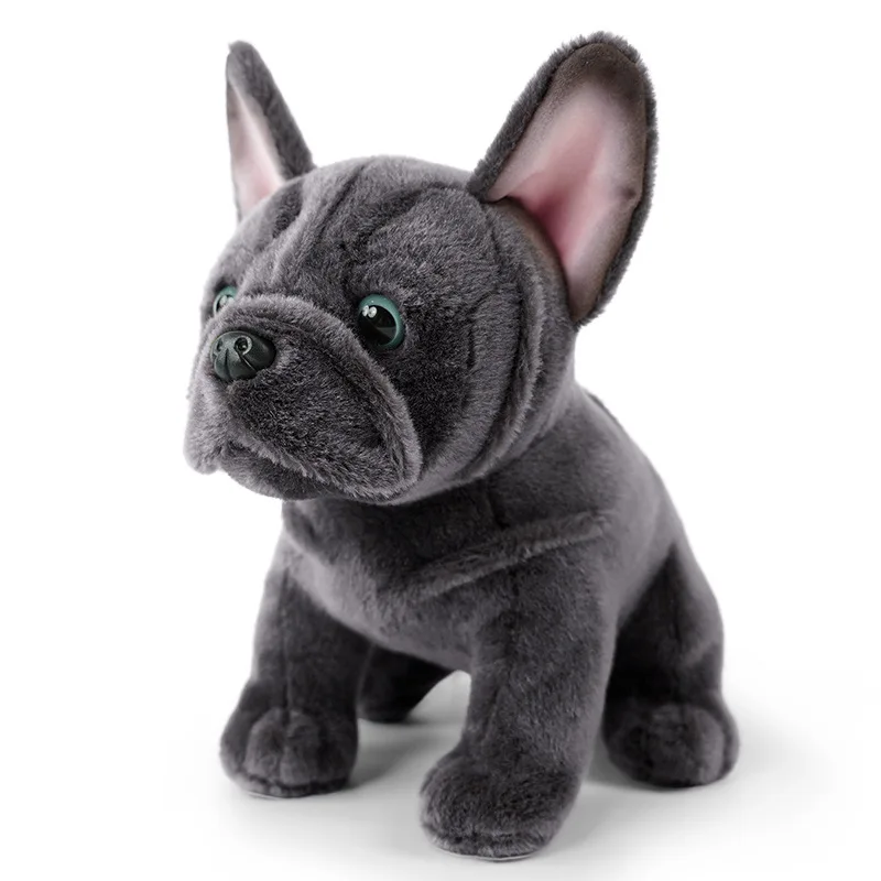 

Realistic French Bulldog Stuffed Animal 22cm Lifelike Puppy Plush Toy Super Soft Fake Fur Bulldog Pillow Cute Pet Gift For Kids