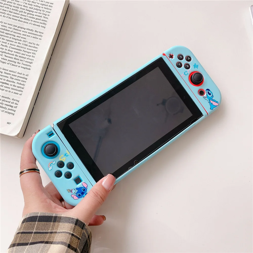 Disney Winnie Stitch For Switch Case Protective Split Housing Box For Nintendo Switch Accessories NS Console TPU Storage bag