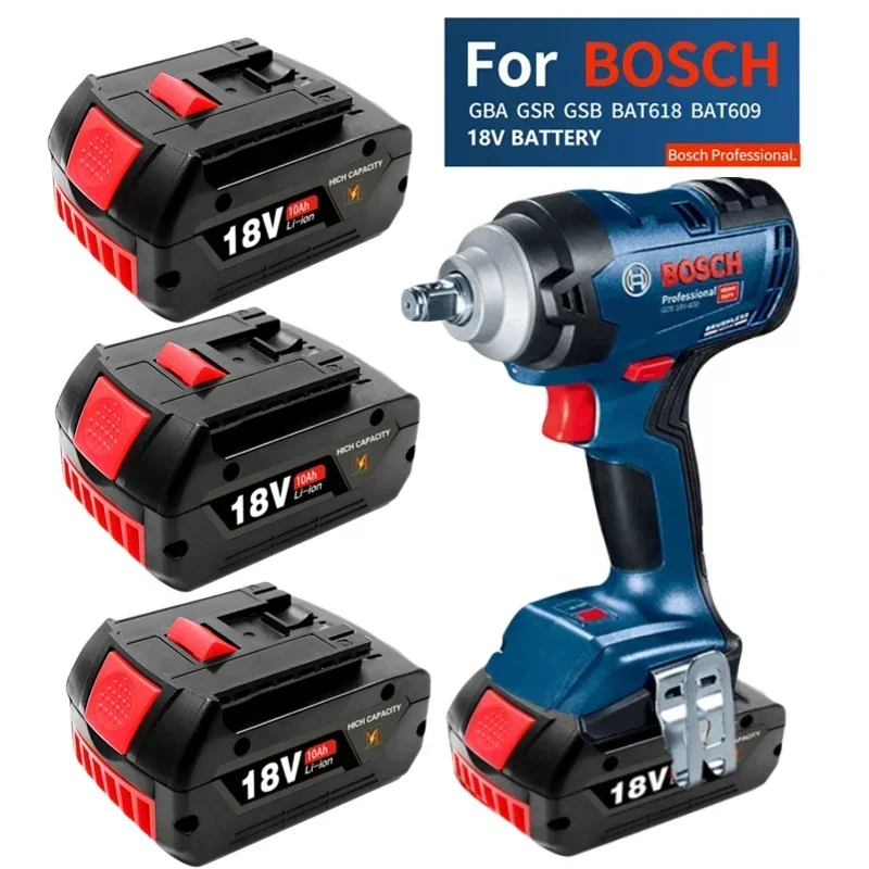 

Обновленный литий-ионный аккумулятор 2025 для BOSCH 18 В GBA Professional GBA GSR GSB BAT618 BAT609 с датчиком уровня топлива емкостью 10 Ач