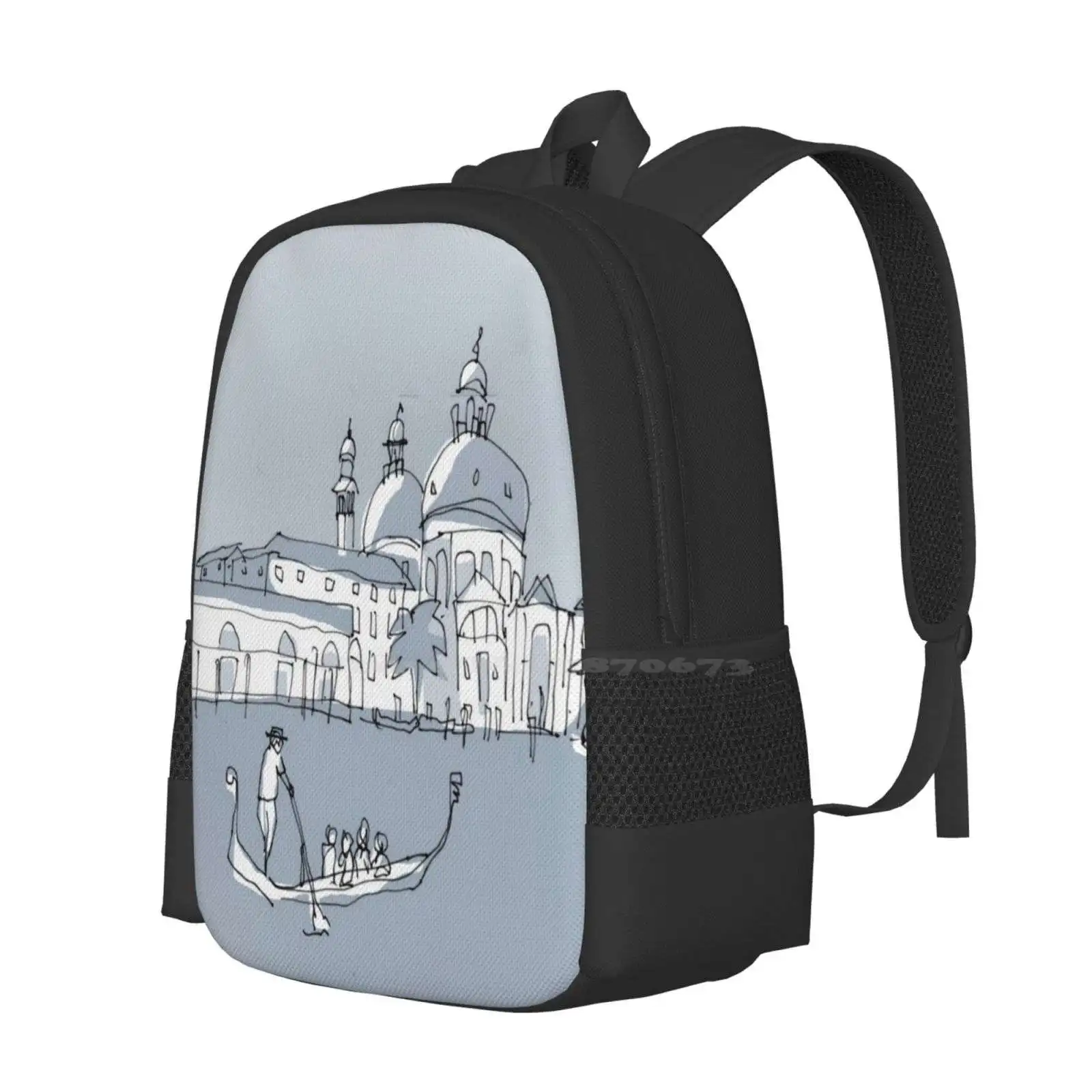 Venice Hot Sale Schoolbag Backpack Fashion Bags Venice Italy Travel Gondola Europe Canals