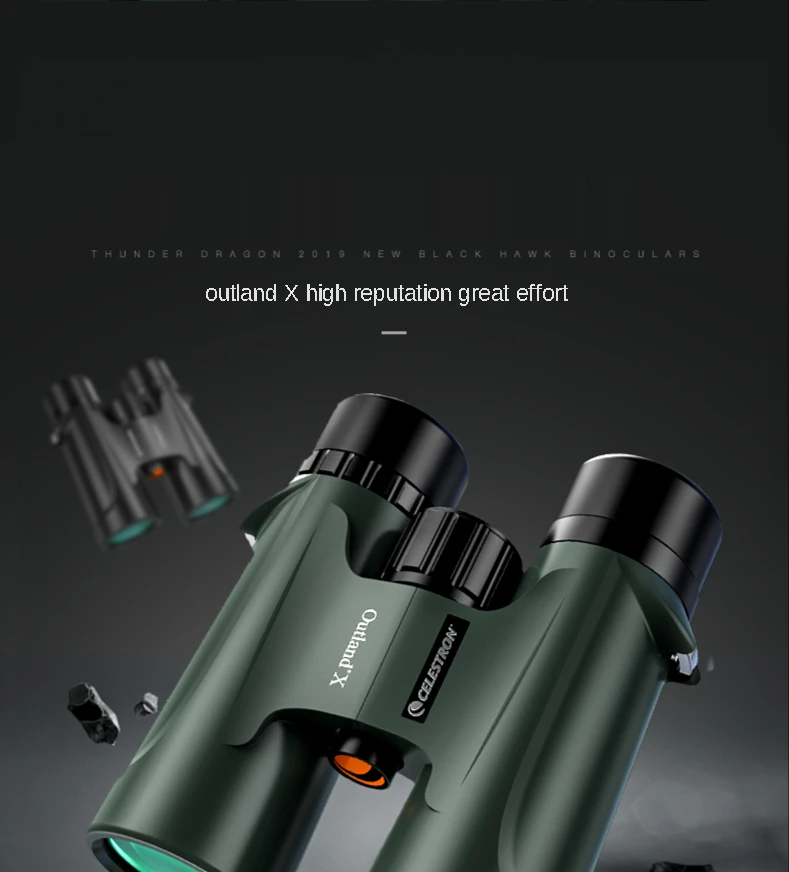 Celestron Outland X 8x42 10X42 Grünes Fernglas Wasserdicht & Beschlagfrei Fernglas für Erwachsene Mehrfach Beschichtete Optik und BaK-4 Prismen – Detail 10