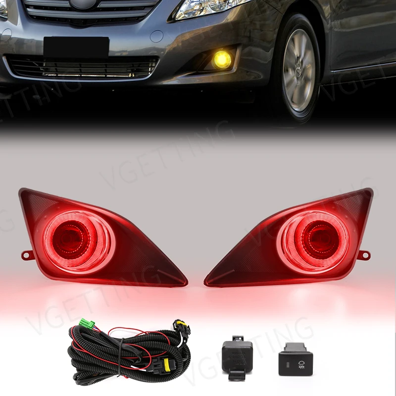 GEFENSI النهار تشغيل ضوء DRL عيون الملاك الضباب مصباح Led لتويوتا كورولا Altis 2008 2009 2010 القيادة ضوء السيارات الهالوجين يوم