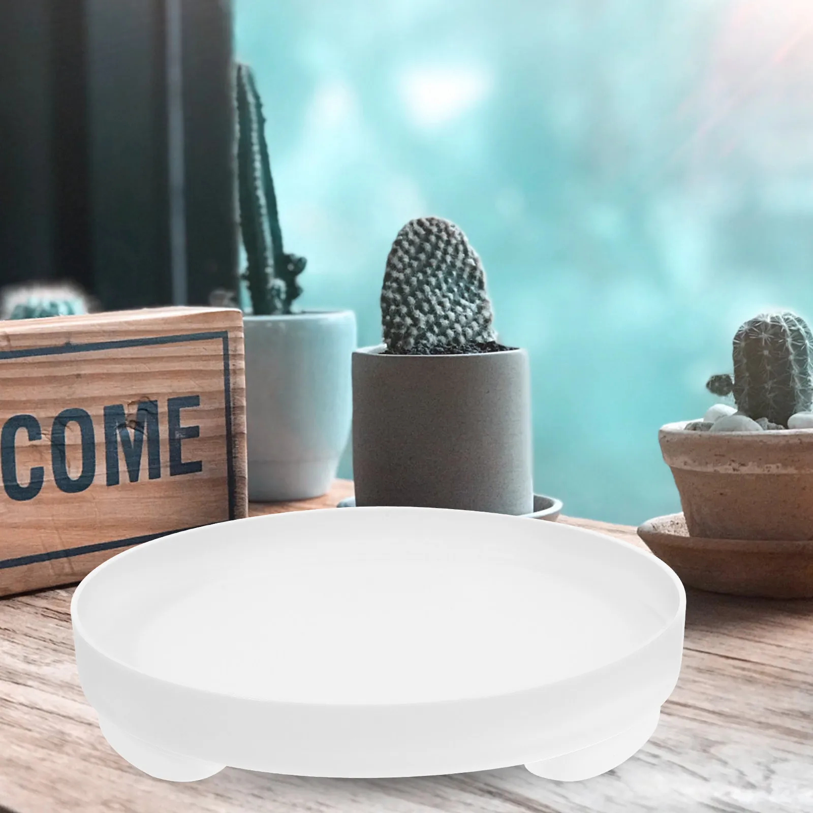 

Round Rustic Trinket Dish Organizer Tray Jewelry Plate Perfume Tray Vanity Counter Top Display Cosmetics Storage Plate