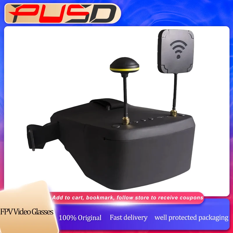 

EV800D 5.8G 40CH FPV Goggles 5 Inch 854*480 EV800D Video Headset DVR Diversity FPV Goggles Helmet Battery In For RC Drone