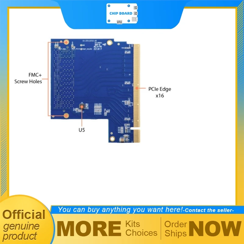 

Terasic P16E-FMCP FMC+ to PCIe Edge Adapter for FPGA Boards, PCIe Gen4 x16 Interface via PCIe 4.0 x16 Riser