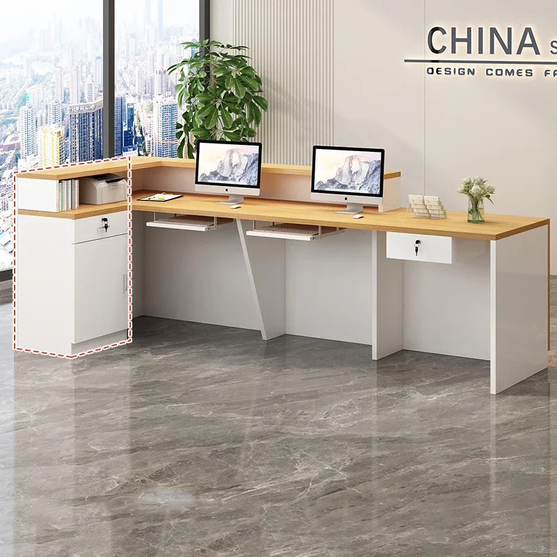 Spa Reception Furniture Aesthetic Center Decor Table-auxiliary-with-wheel Beauty Salon Desk Home Counter Help Receptionist Front