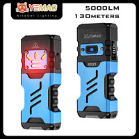 YEMAO F333X Rechargeable Waterproof LED Flashlight With Power Display Digital 3 * P50³ Hightlight Wicks Portable Magnet Torch