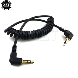 1pcs 3.5mm Double bend 90 degree Male Audio Line Spring Audio Cable Stereo for Mp3 Mobile Phone to Car Aux Speaker Audio Wire