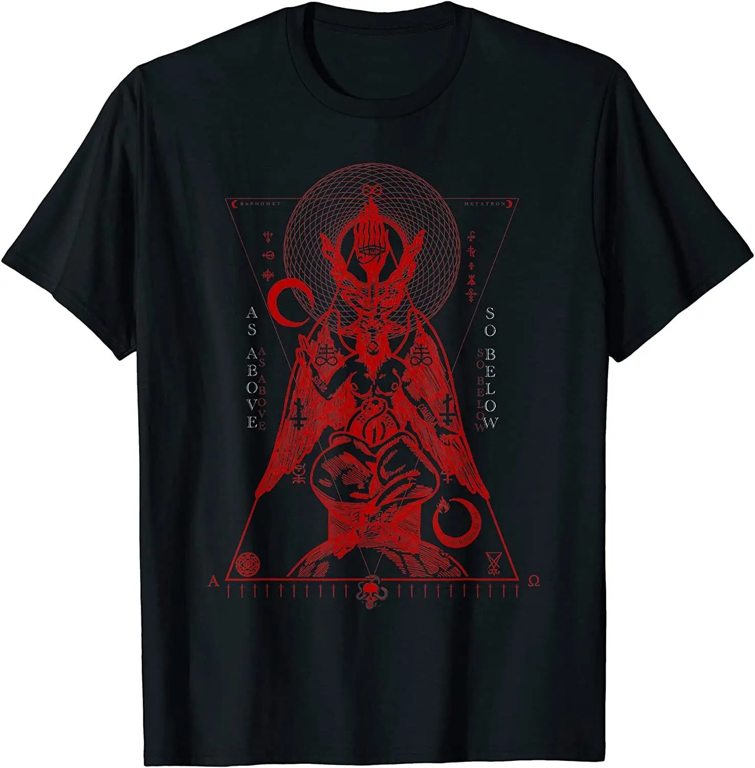 

NEW LIMITED As Above So Below Occult Design T-Shirt